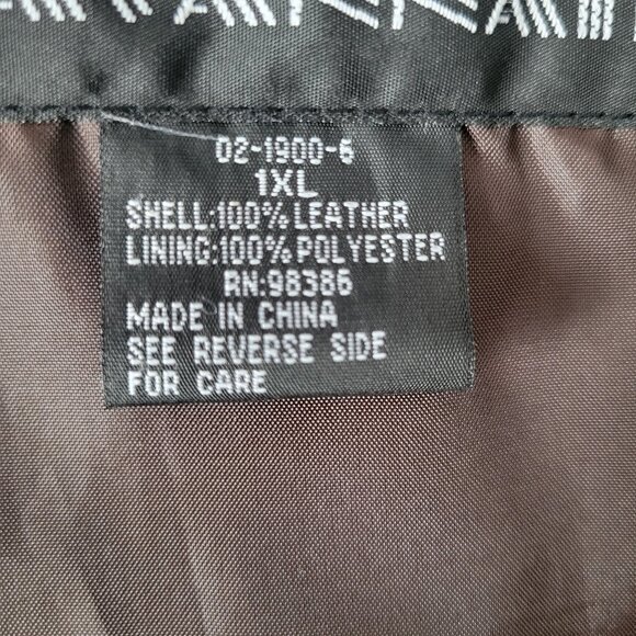 SAVANNAH Vintage Brown Leather Coat Jacket, Women’s 1XL, Mid Length Button, EUC - Picture 6 of 8